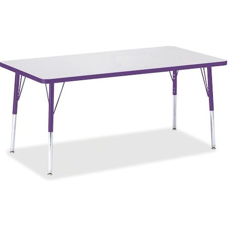 Jonti-Craft TABLE, RECTANGLE, 30X60, GY/PE JNT6408JCA004